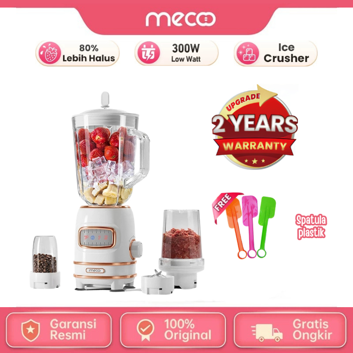 Mecoo Most Aesthetic 4 in 1 Blender Ice Crusher Juicer 300 Low Watt BPA Free Antibacterial Odorless