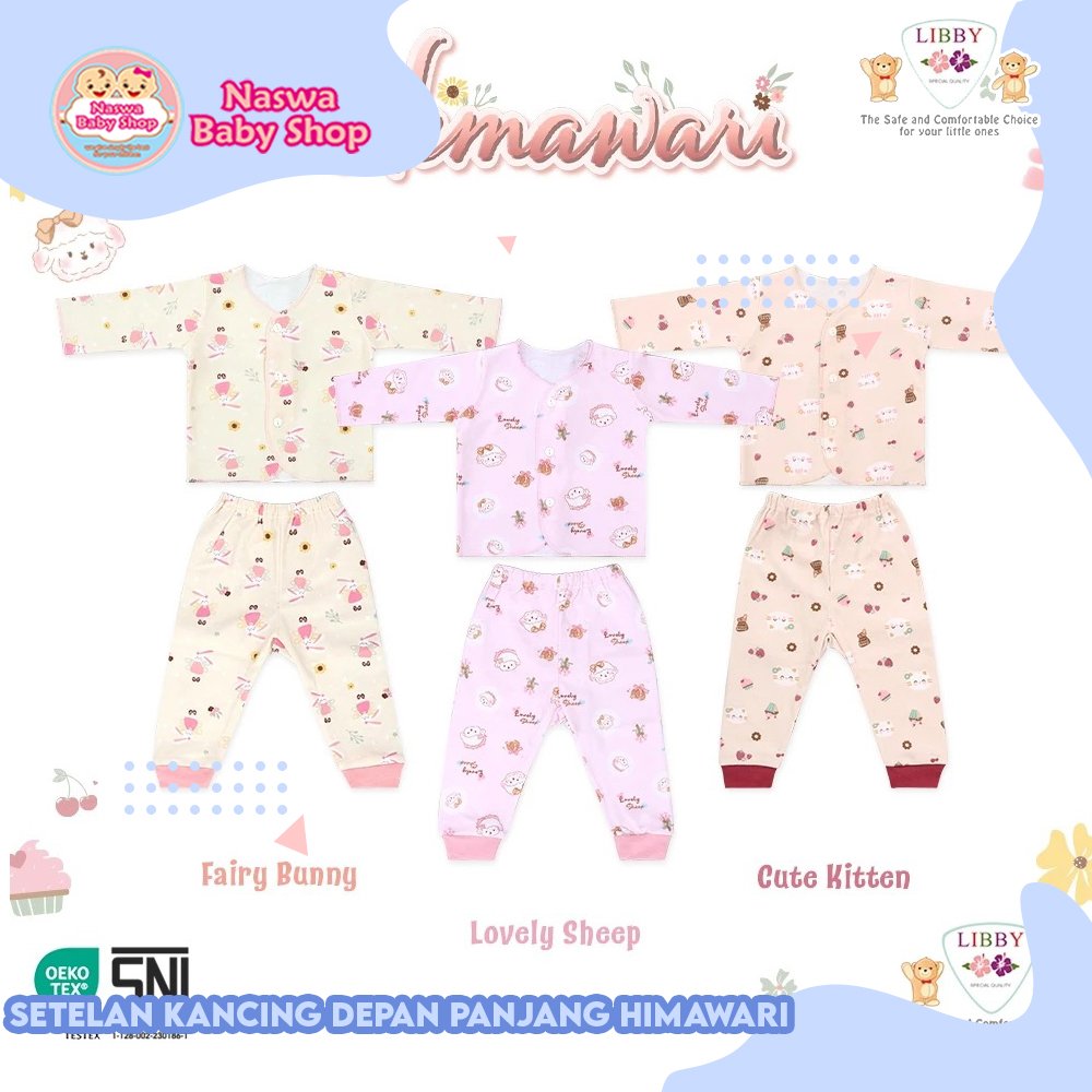 Libby Setelan Baju Panjang Newborn Himawari