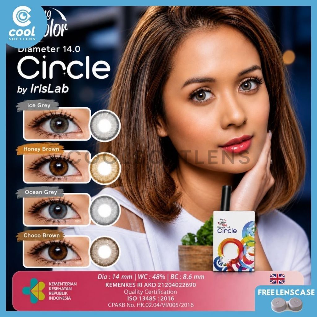 Softlens CIRCLE 14 MM Normal & Minus (-0,50 S/D -6,00) By Irislab / Soflen Circle Mini / Softlens Mi