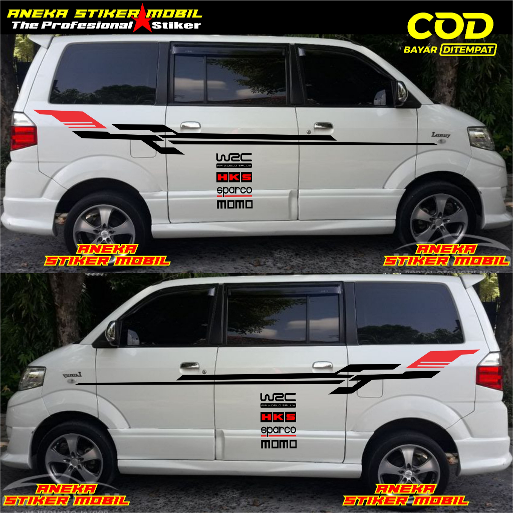 Stiker mobil Suzuki apv luxury model minimalis