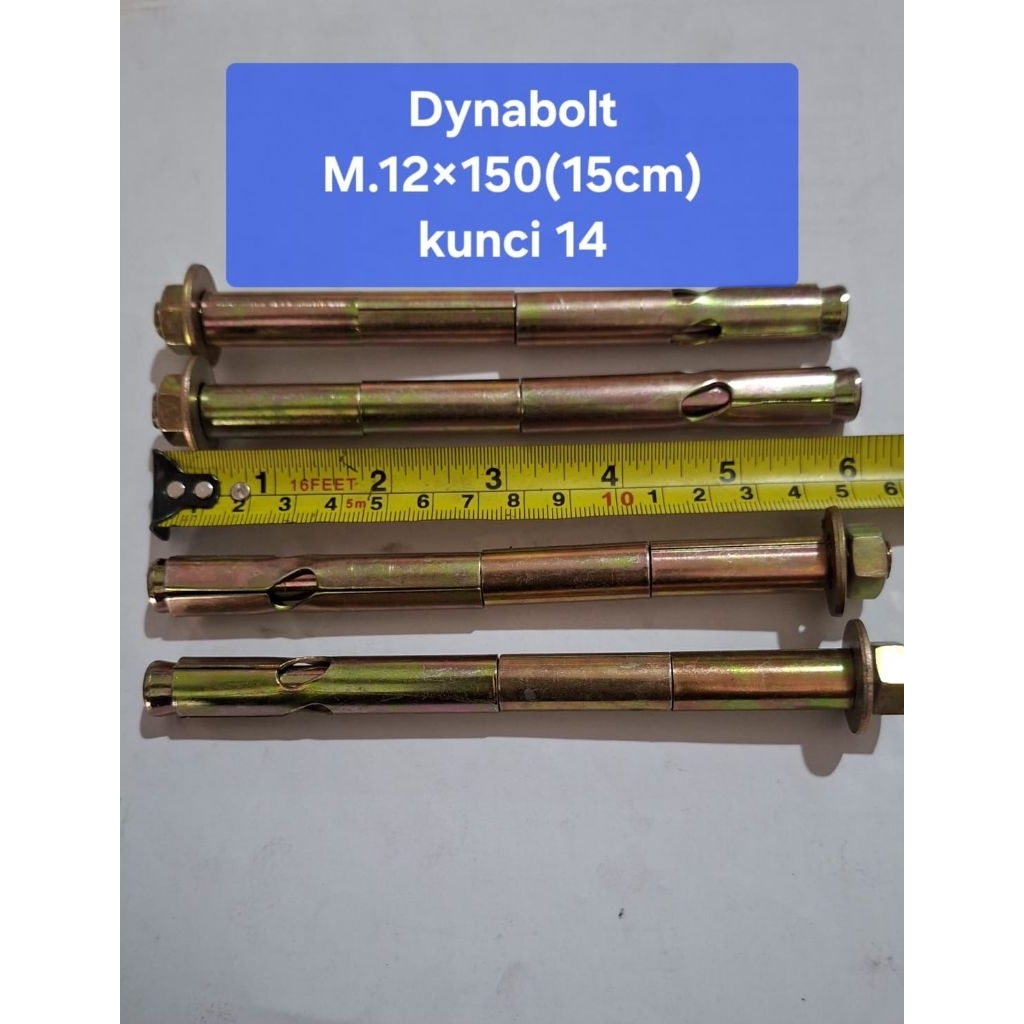 Dynabolt m.12x150/Baut dinabol M.12×15 cm kunci 14