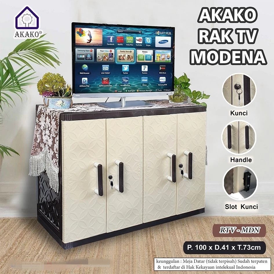 Meja TV Minimalis Rak TV Buffet Akako Rak TV Serbaguna Modena