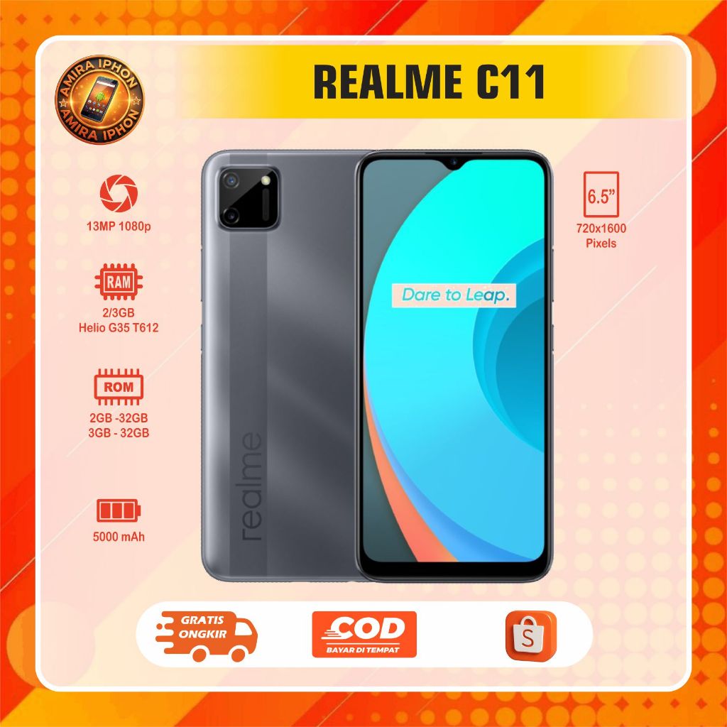 REALME C11 RAM 2/32GB RAM 3/32GB  HP second siap pakai