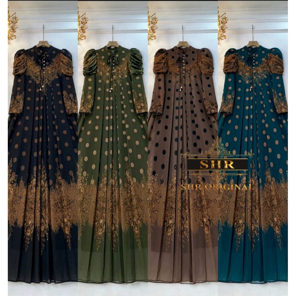 MAXI DRESS SHR ORIGINAL MAHARANI POLKA (DRESS AJA)