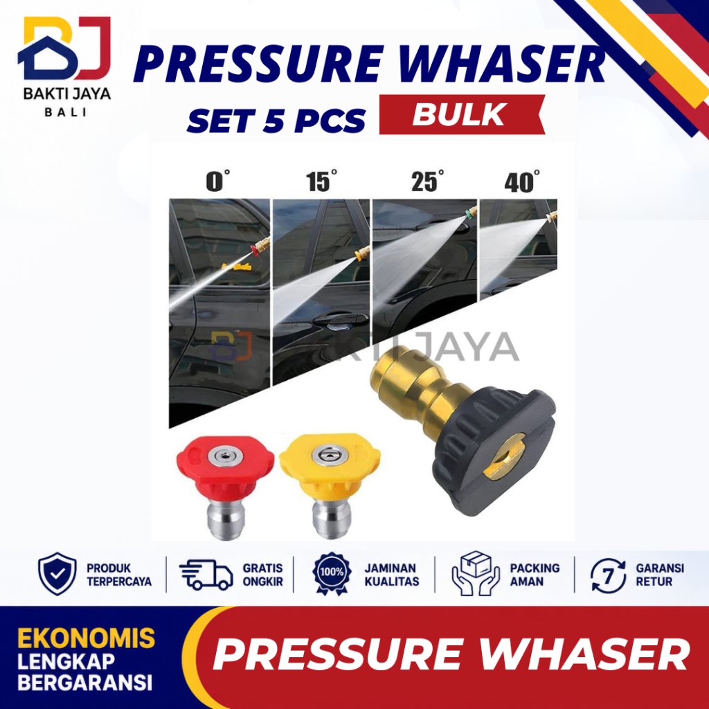 Pressure Washer Nozzle 5 Pcs / Spray Nozzle Tip Jet Cleaner