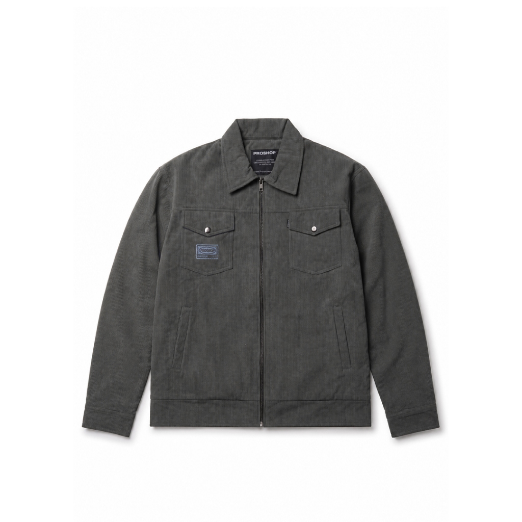 Proshop | Darkgrey Corduroy Jacket| Jacket Pria Jaket Distro | Abu