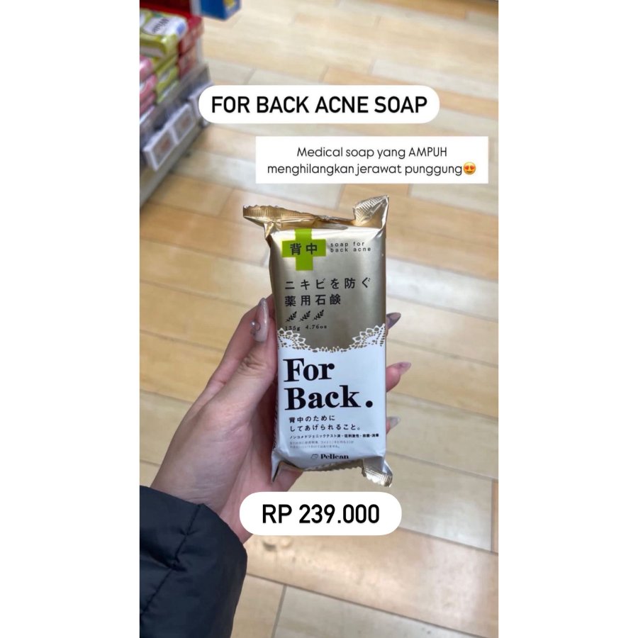Pelican Sabun Obat Jerawat Punggung Asli Jepang | Sabun Jerawat Punggung 135g