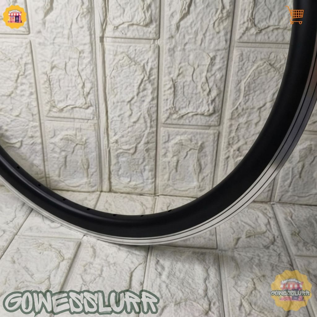 ready Velg Rims 20 Murni 406 GTS-TEC 36H 32H Double Wall 3cm Black CNC Sepeda Lipat Seli BMX Minivel