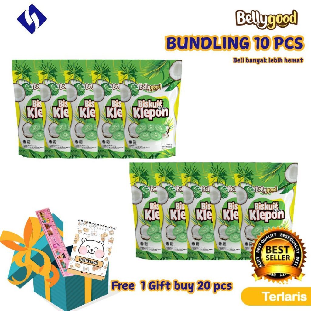 Bellygood Biskuit Rasa Klepon - 10 Pouch