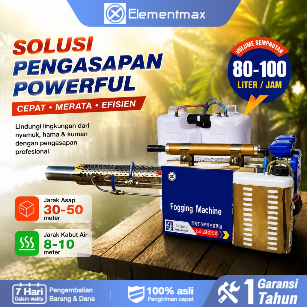 Elementmax Mesin Fogging Alat Semprot Nyamuk Fogger-Foging Asap Fogging Bensin Mesin Pengasapan Nyam