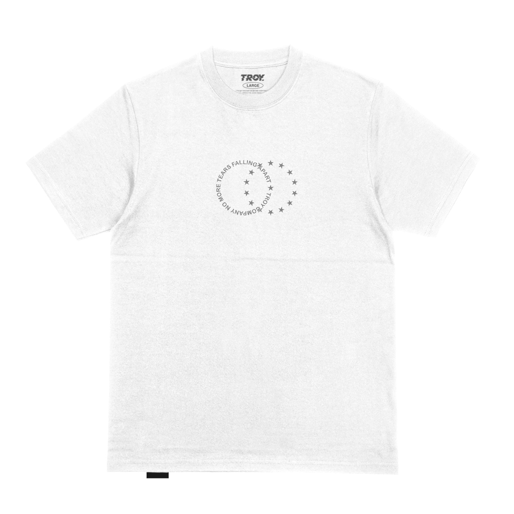 Troy Company T-Shirt Maroon White Orbit Star - Kaos Pria Lengan Pendek Maroon Putih MTD 3676