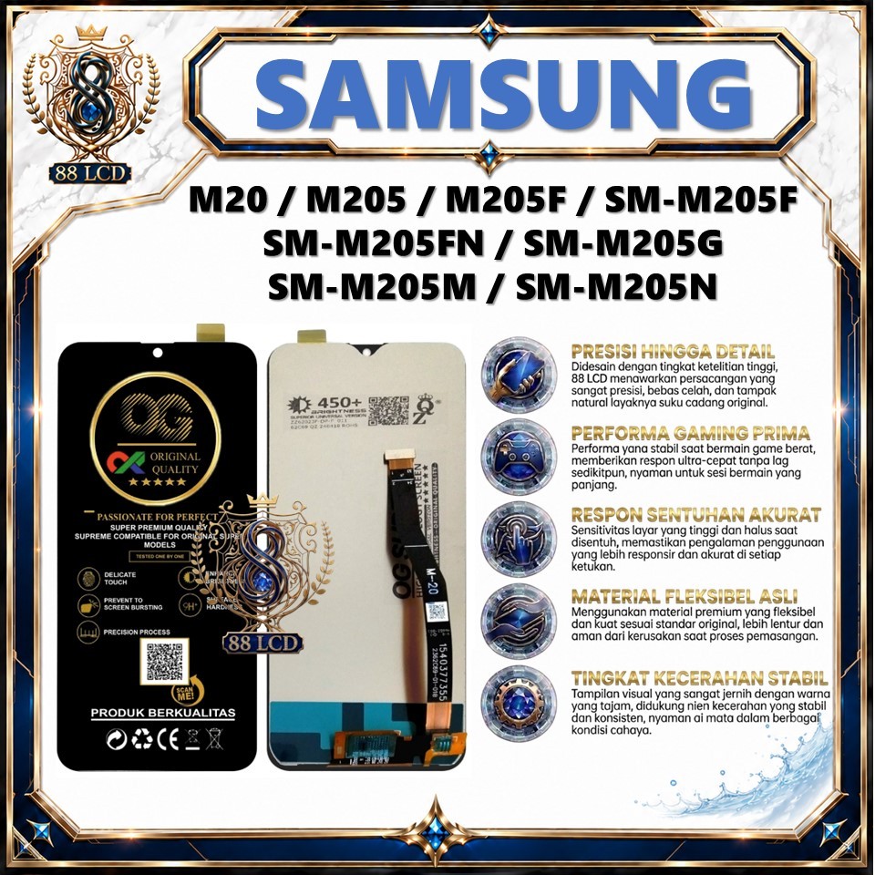 LCD TOUCHSCREEN SAMSUNG M20 / M205 / M205F / SM-M205F / SM-M205FN / SM-M205G / SM-M205M / SM-M205N O