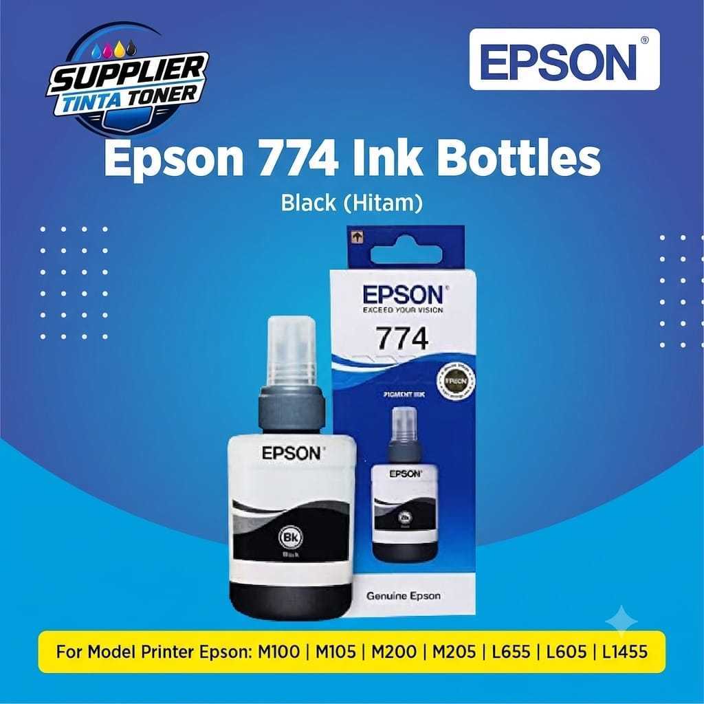 TINTA PRINTER - EPSON 774 BLACK 140 Ml For Printer L655 L605 L1455