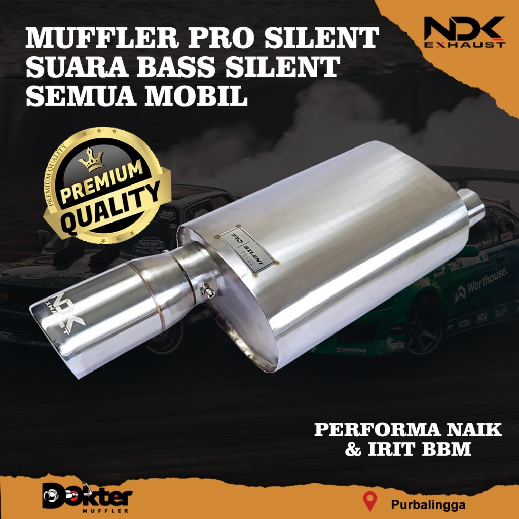 KNALPOT RACING MOBIL PRO SILENT NDK EXHAUST MUFFLER SUARA STANDAR MANUAL & MATIC