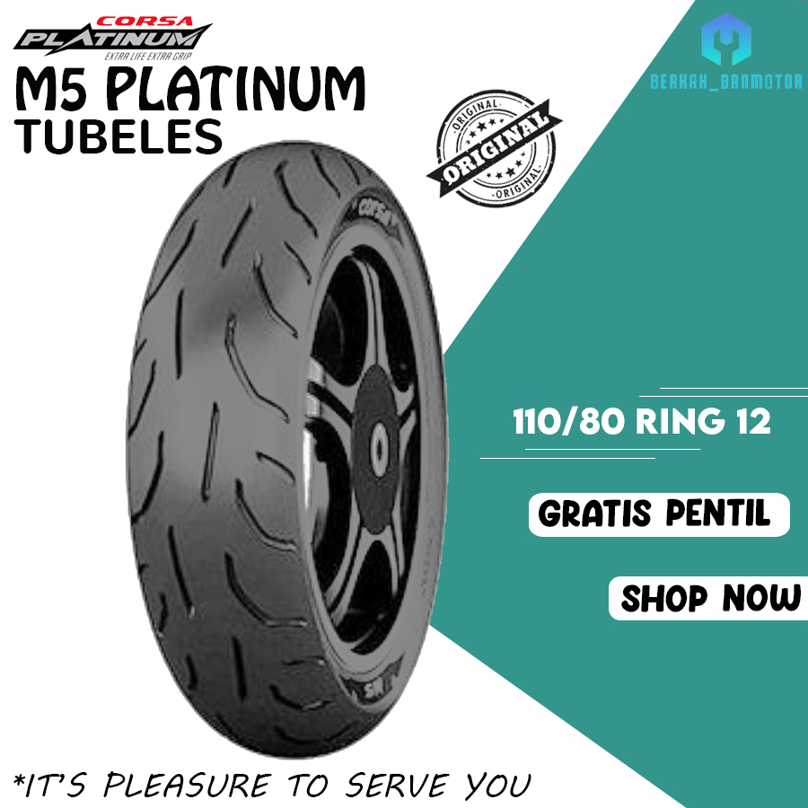 Ban Motor CORSA M5 PLATINUM 110/80 Ring 12 Tubeless