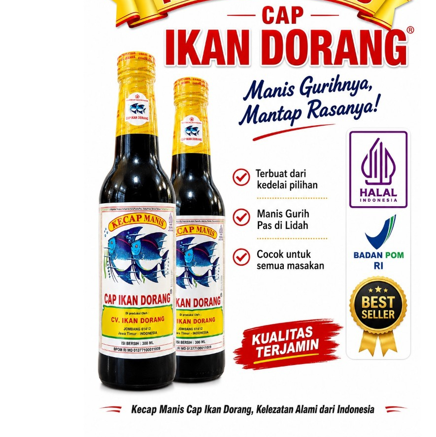 [TERMURAH] Kecap Manis Cap Ikan Dorang uk. 300 ml
