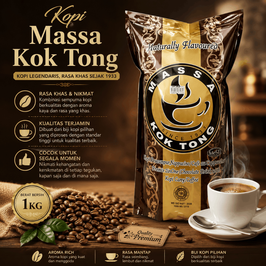 Kopi Kok Tong / Bubuk Kopi Robusta Siantar Massa Kok Tong 1kg