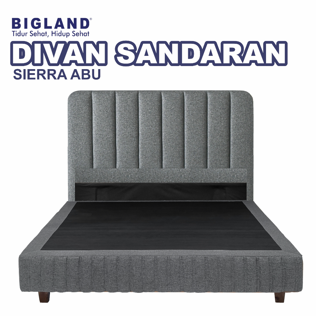 BIGLAND (Official Surabaya) - Divan dan Sandaran Bigland, Big Pocket, Big Koil kain Non Oscar- Divan