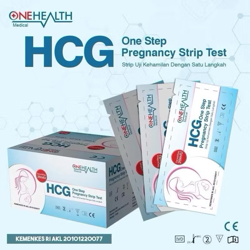 TEST HAMIL ONEHEALTH - TEST PACK HCG ONEHEALTH PER 1 BOX ISI 50 PCS (STRIP TEST UJI KEHAMILAN / PREG