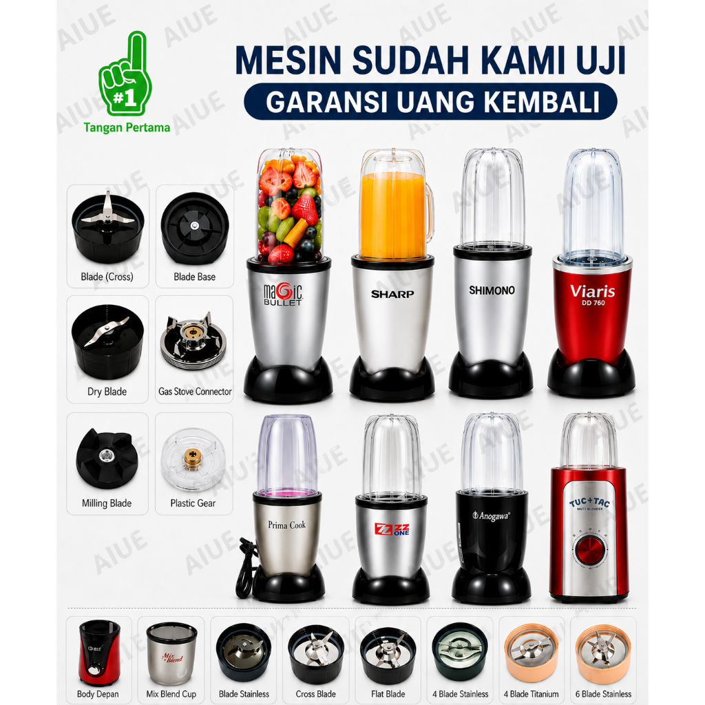 Mesin blender amazing bullet magic bullet SHARP Blazter Blaster Mix N Blend PRIMA Krisbrow VIARIS TU