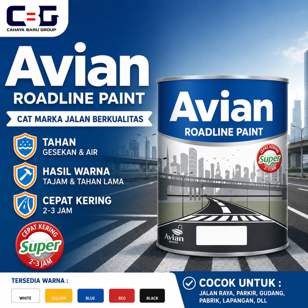 CAT AVIAN ROAD LINE PAINT / CAT JALAN CAT KOLAM 1 KG