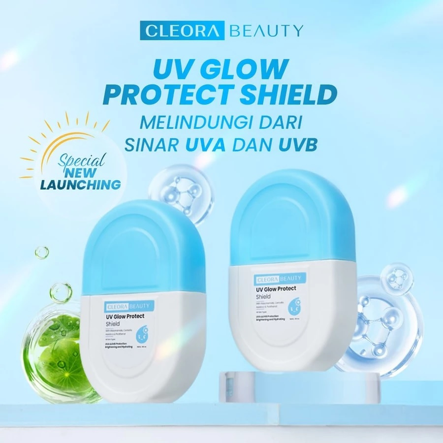 Bisa INSTAN/SameDay CLEORA BEAUTY - Cleora UV Glow Protect Shield - Sunscreen With Niacinamide Brigh