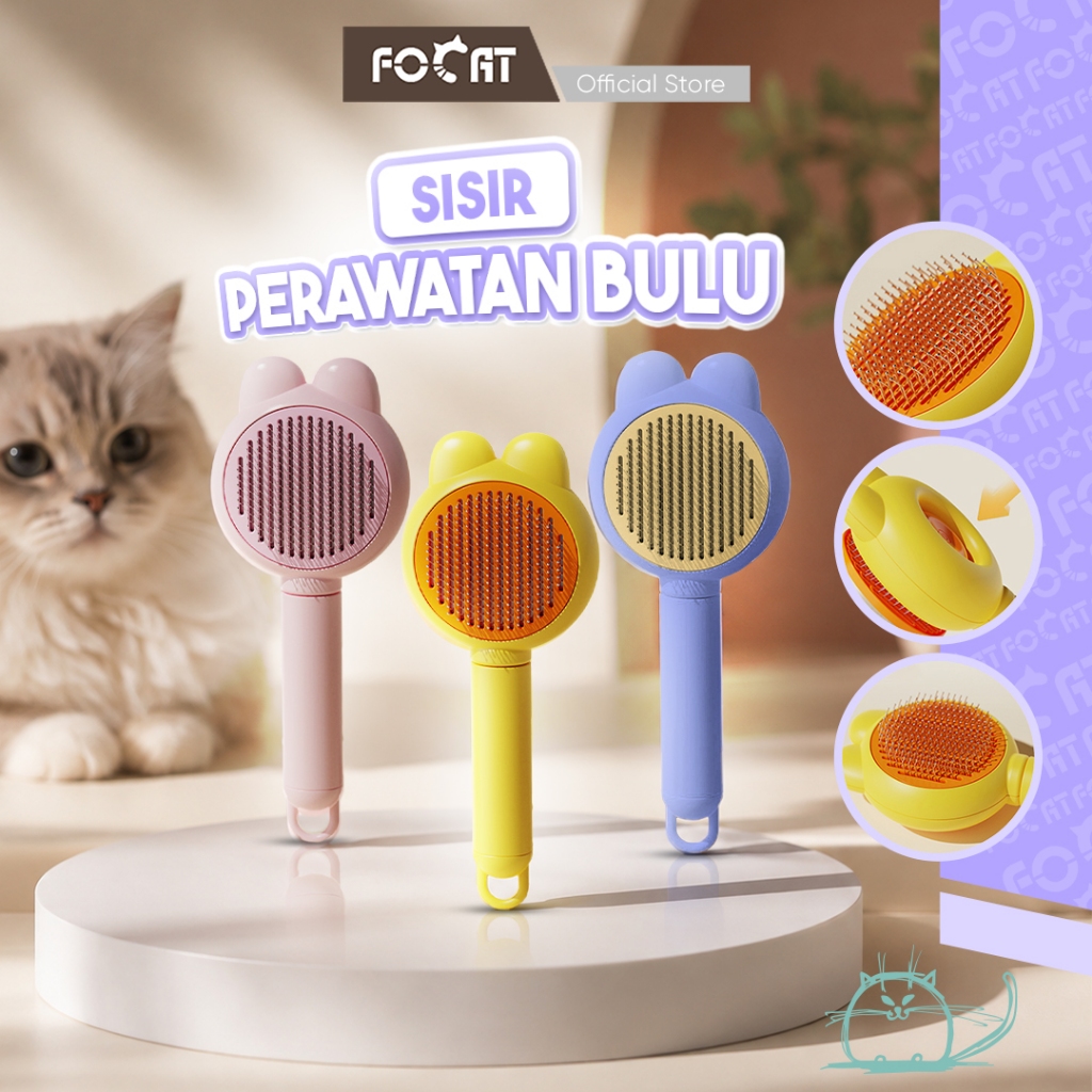 FOCAT Sisir Grooming Kucing Anjing F14 Pet Comb Brush / Sisir Perawatan Bulu Hewan Peliharaan