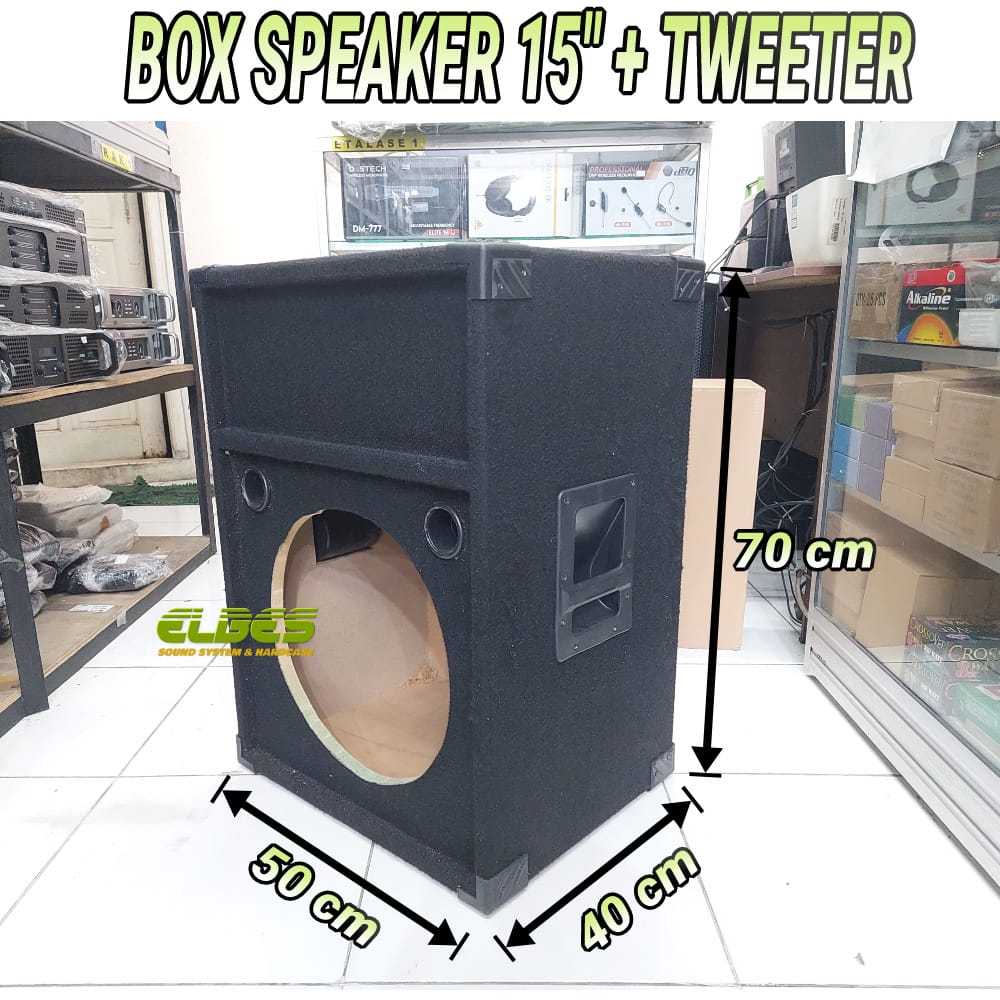 Box speaker 15 inc besar + tweeter kotak partikel karpetan BONUS GRIL PLASTIK