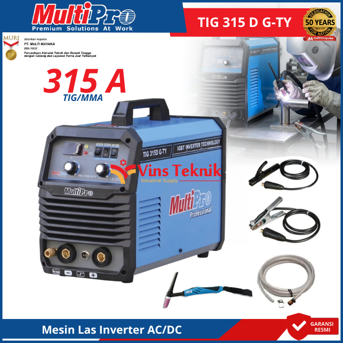 MULTIPRO TIG315 DG-TY INVERTER Trafo Mesin Las DC TIG / MMA TIG 315
