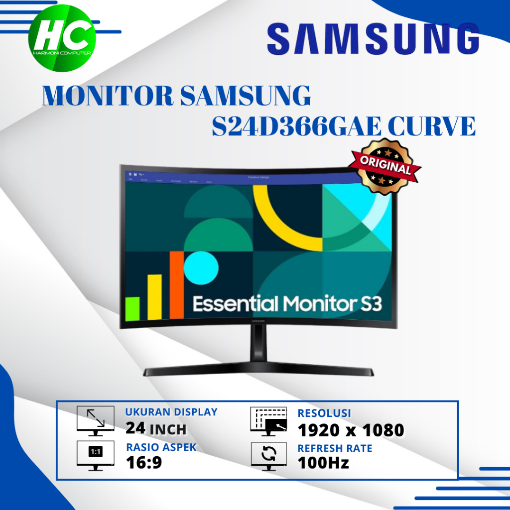 MONITOR SAMSUNG S24D366GAE CURVE