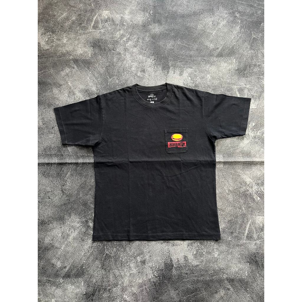 Tshirt Uniqlo UT x Andy Warhol Hamburger Kaos Hitam ukuran L
