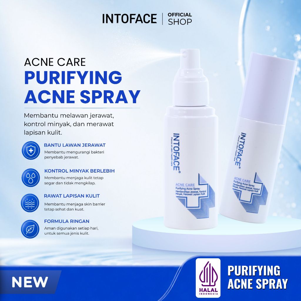 INTOFACE Spray Jerawat Punggung Dan Dada Mengurangi Bruntusan Jerawat Badan Body Spray Anti Jerawat 