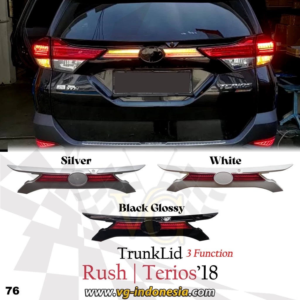 TRUNKLID RUSH TERIOS 2018-2023 TRUNK LED RUSH MOBIL TERIOS LAMPU BELAKANG