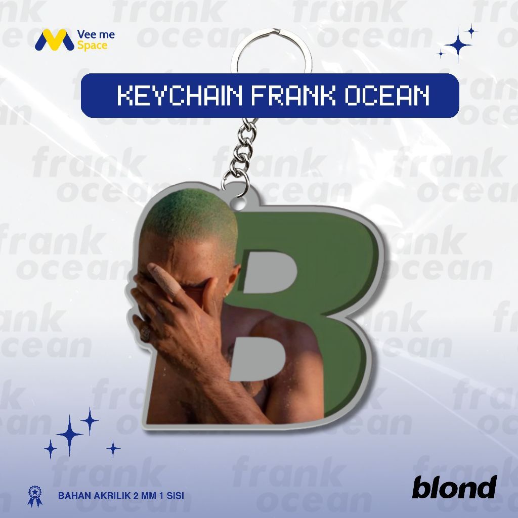 [READY STOK] Gantungan Akrilik Frank Ocean | Music Keychain bolak balik | Gantungan Kunci Frank Ocea