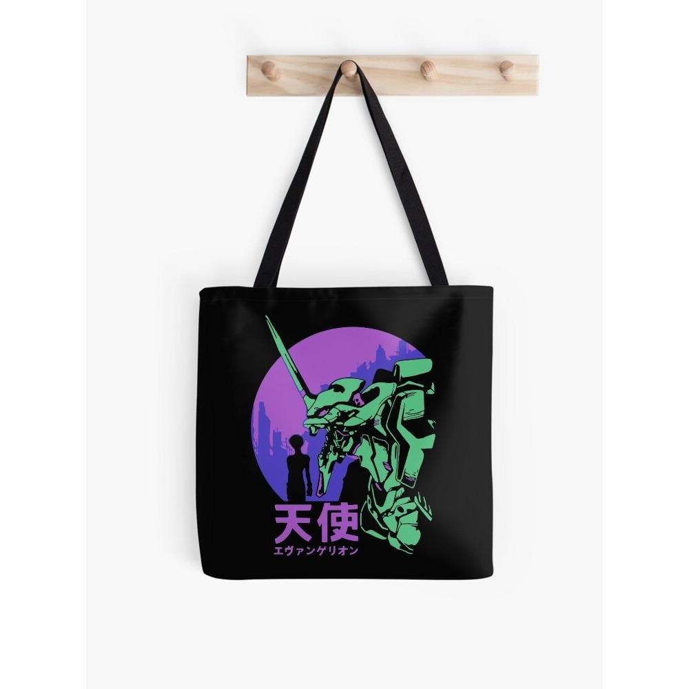 Neon Genesis Evangelion Retro Vintage Tote Bag