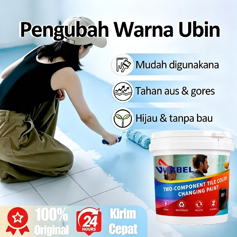[Ready Stock] Cat Ajaib Ubah Warna Keramik 1kg Tanpa Amplas - 1 Lapis Langsung Jadi - Cat Epoxy Lant