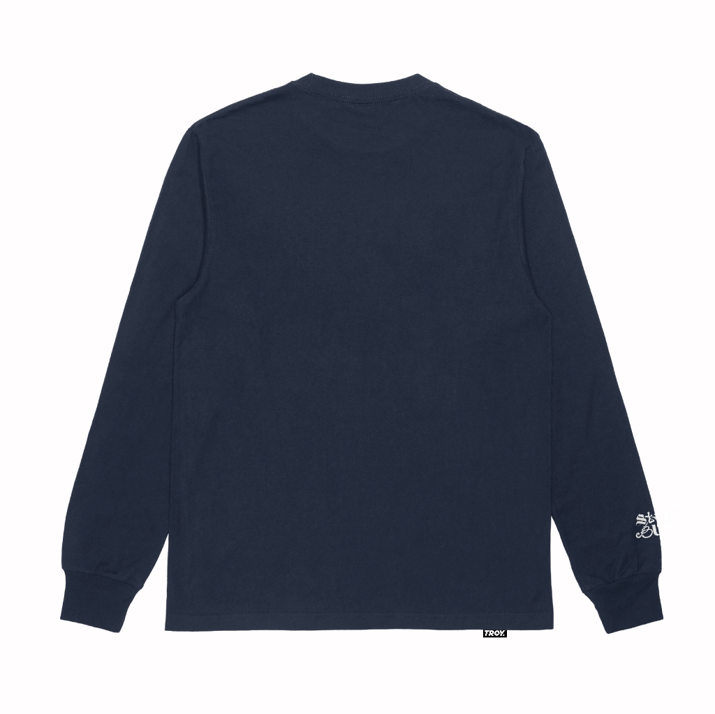 Troy Company Longsleeve T-Shirt Navy Funk - Kaos Pria Lengan Panjang Biru Navy LSD 3679
