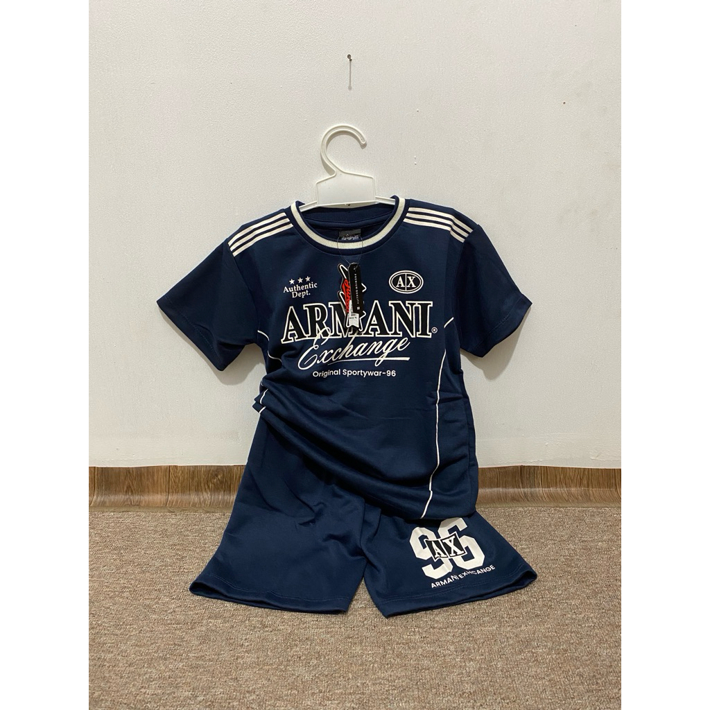 Setelan baju kaos celana pendek anak ARMANI Exchange Original Sportywar-96