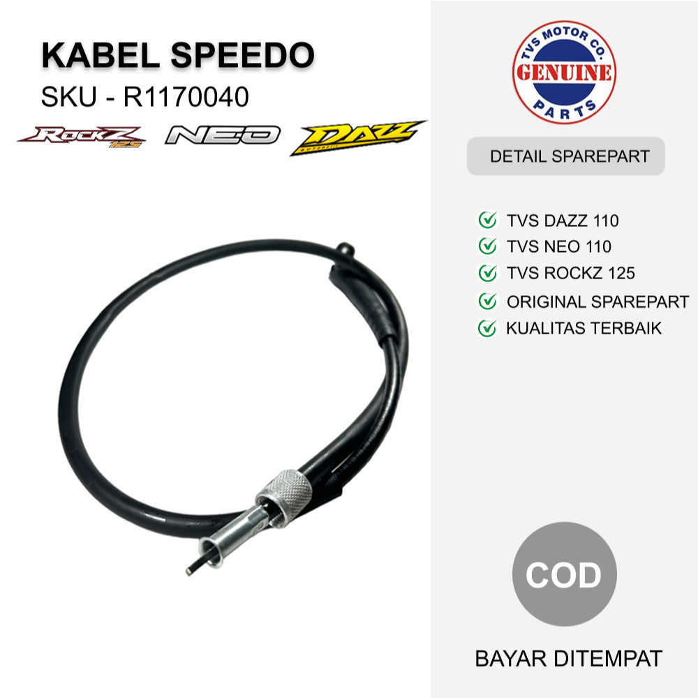 Kabel Speedometer Original TVS (Rockz / Neo / Dazz) kode R1170040