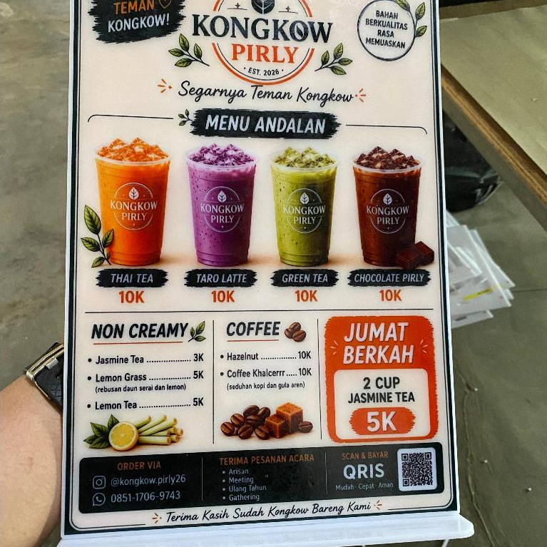 Standee Menu Minuman dan Makanan Modern
