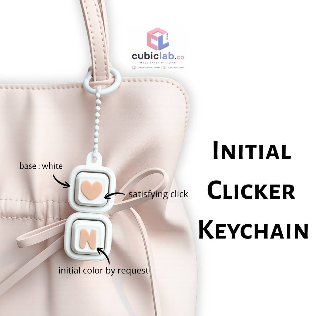 Cubic Lab - Initial Keychain 3D Fidget Clicker
