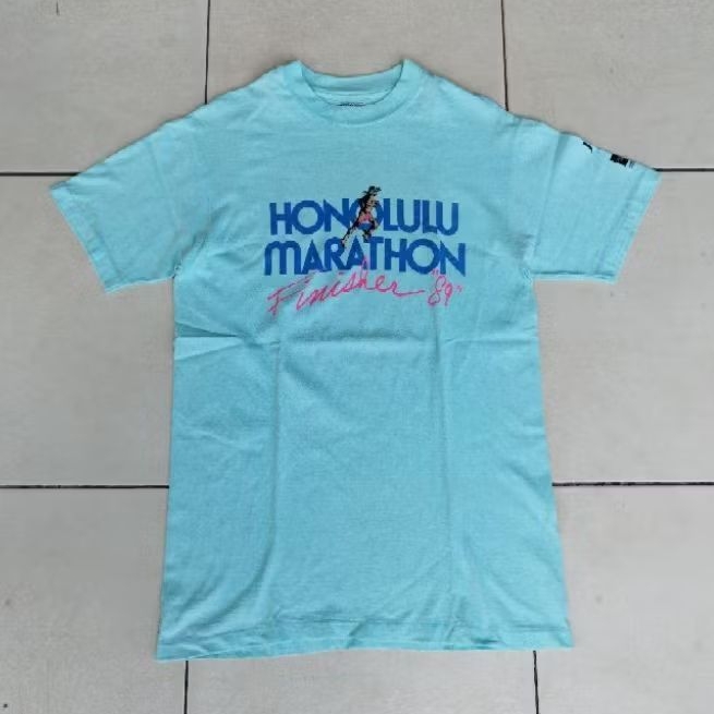 Kaos vintage honolulu marathon finisher 89