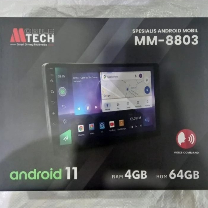 Head Unit Android 9 Inch MTECH MM-8803 BBE PRO RAM 4GB/64GB Voice Command