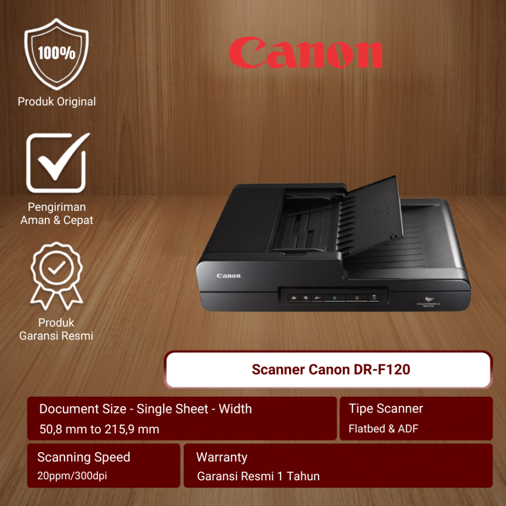 Scanner CANON IMAGEFORMULA DR-F120 FLATBED ADF DUPLEX A4