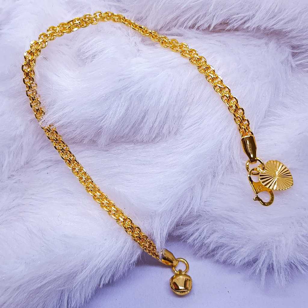 Gelang Kendari Cincin Dewasa Lapis Emas Perhiasan Gelang Rantai Pasangan Bestie Pernikahan Aksesoris