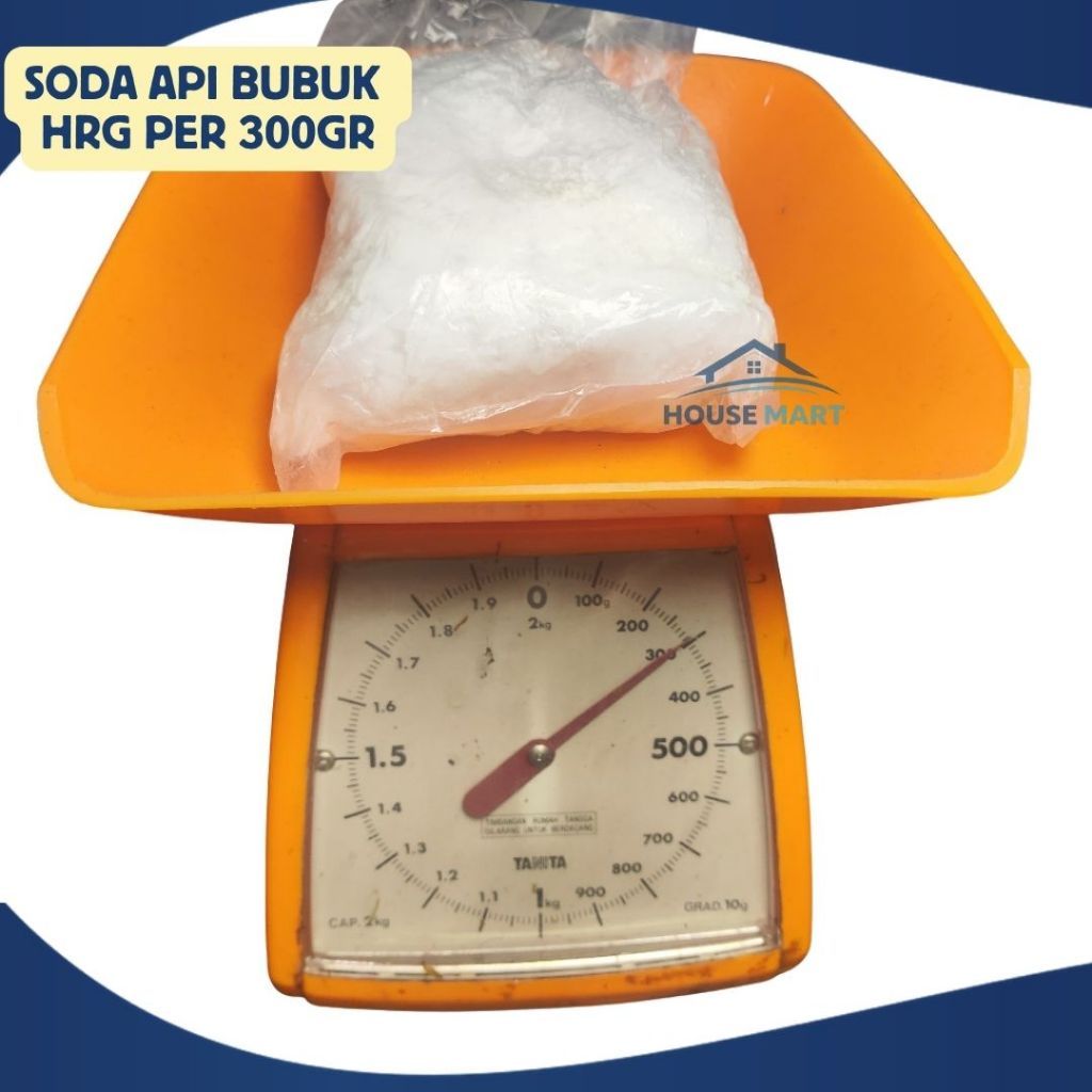 3 ONZ SODA API BUBUK / CAUSTIC SODA FLAKES NaOH per 300 GRAM SODA API ANTI SUMBAT / SODA API BUBUK