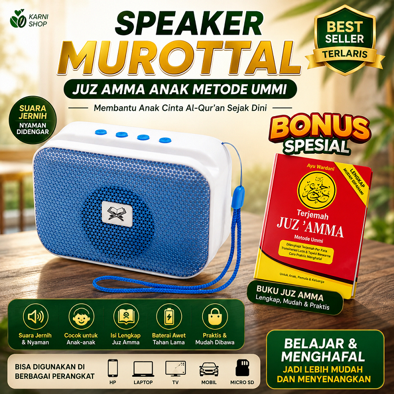 Speaker Murottal Quran  juz amma anak lengkap Metode ummi untuk hafalan