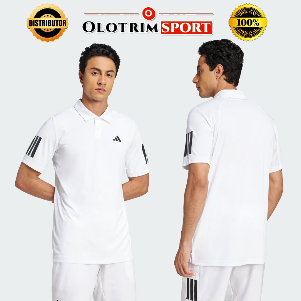 Baju Clup Tenis Adidas CLUP 3 STRIPES POLO Original