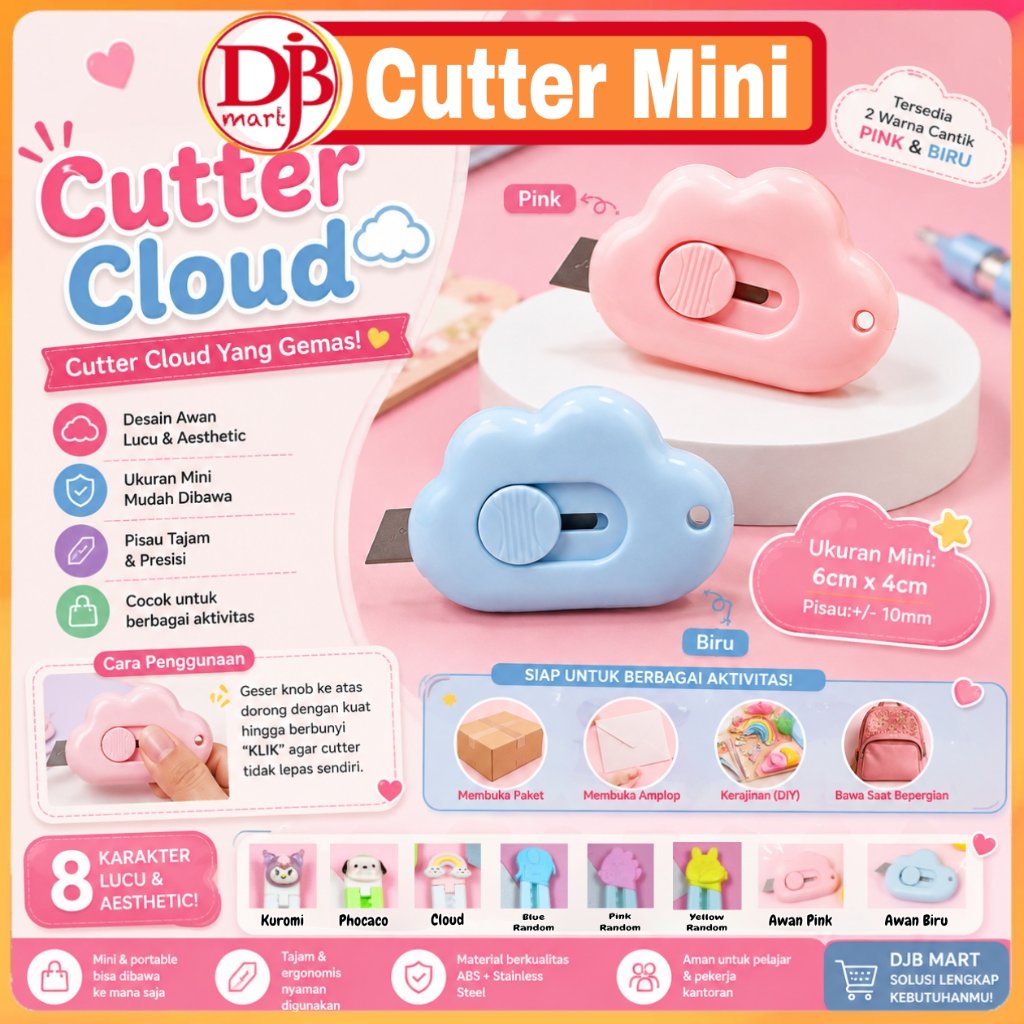 Cutter Mini | Cutter Lipat | Kater | Cuter Mini | Kater Mini Lucu Aesthetic - DJB
