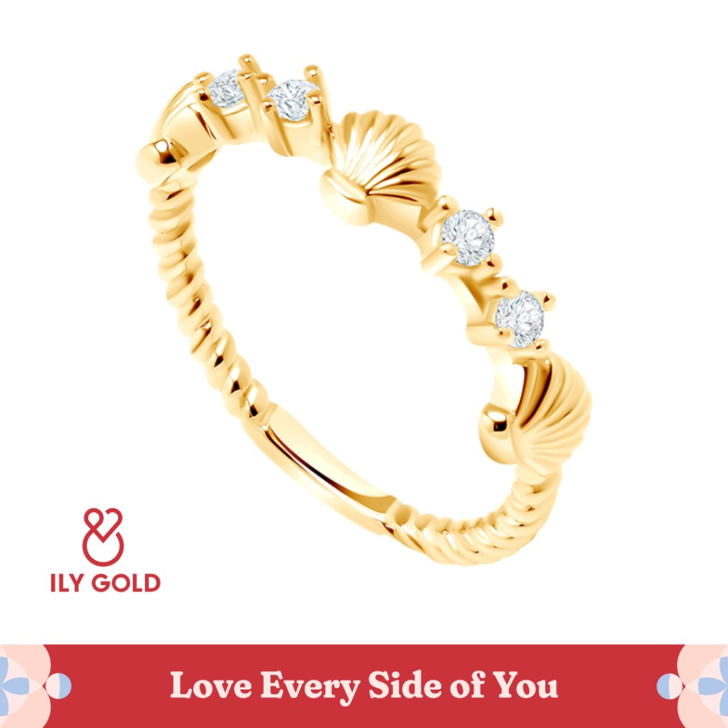 ILY GOLD Seaside - Seashell Ring / cincin